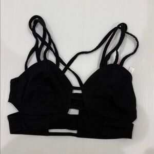 RVCA Black Double Strap Bralette